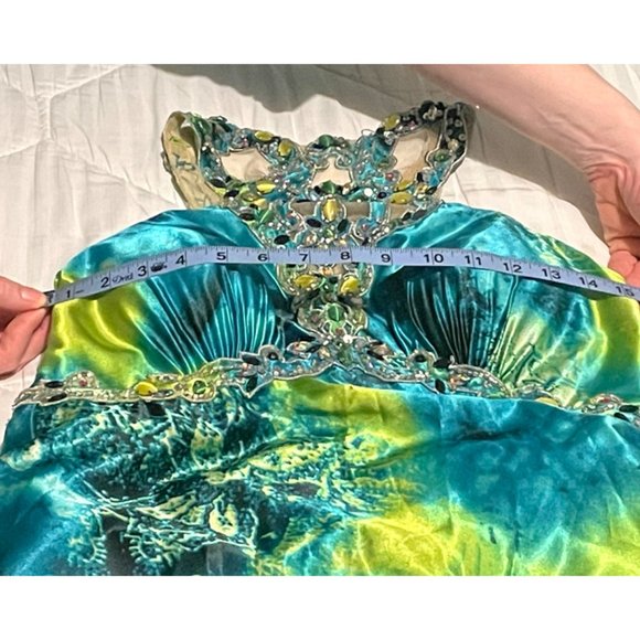 Tony Bowls Paris Satin Dress - Multi-Colored Abstract Print - 12 - Used - Picture 7 of 12